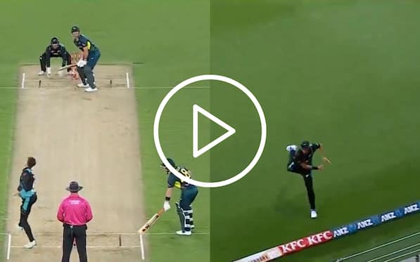 [Watch] Trent Boult's Magnificent Well-Judged Catch Aids Santner In Getting Marsh’s Wicket